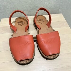 Riudavets sandals Women Classic Orange Leather Pons shoes US 7 Avarcas Spain
